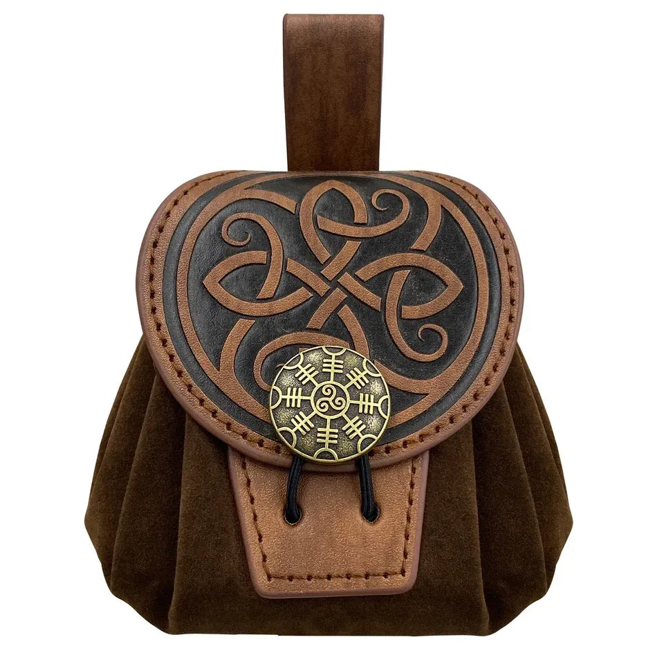 Bourse à dés en cuir PU pochette plateau DnD