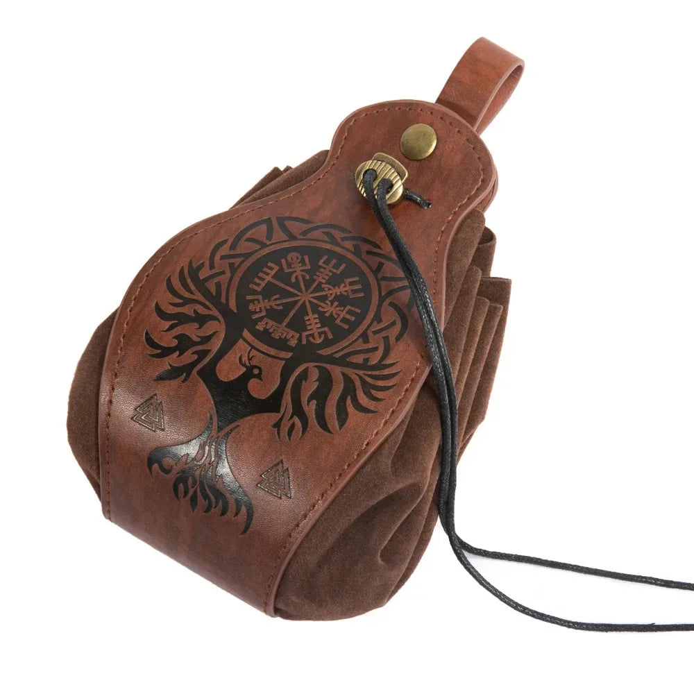 Bourse à dés en cuir style Viking médiéval
