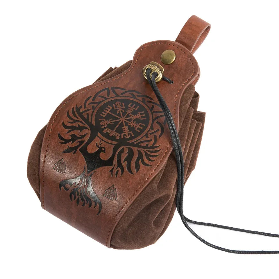 Bourse à dés en cuir style Viking médiéval