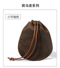 Bourse à dés en cuir véritable style médiéval nordique