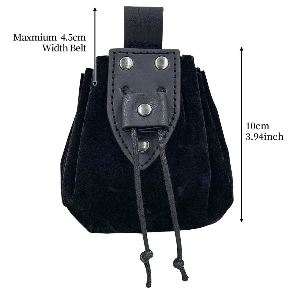 Bourse à dés en similicuir ceinture médiévale JDR