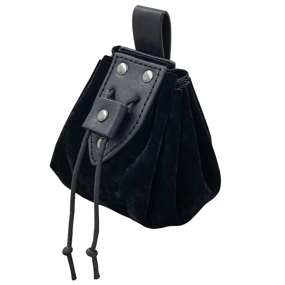 Bourse à dés en similicuir ceinture médiévale JDR