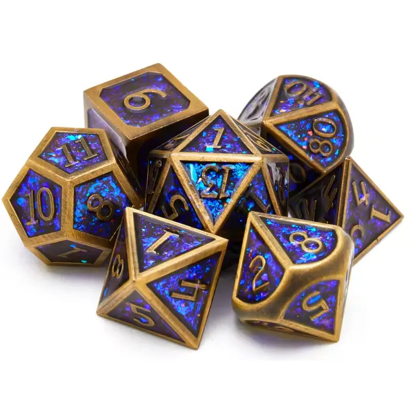 Set de dés complet pour JDR - Cœur Cristallin