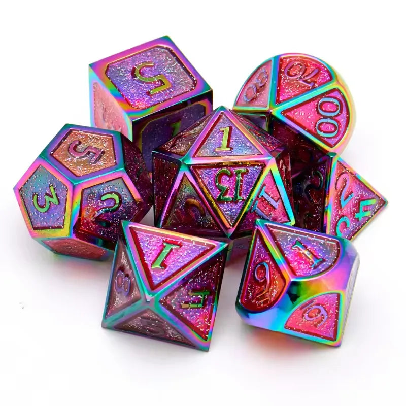 Set de dés complet pour JDR - Cœur Cristallin
