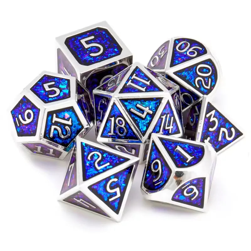 Set de dés complet pour JDR - Cœur Cristallin