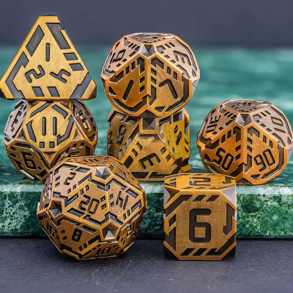 Set de dés complet pour JDR - Cyber Néon