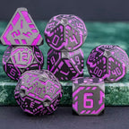 Set de dés complet pour JDR - Cyber Néon