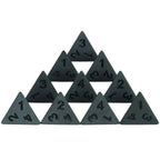 Dés noir matte - 10 pièce de chaque type