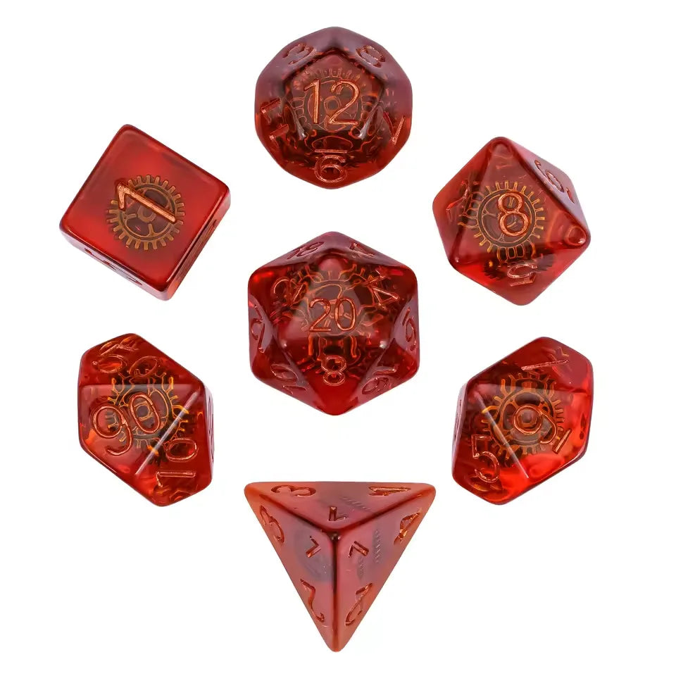 Set de dés complet pour JDR - Engrenages