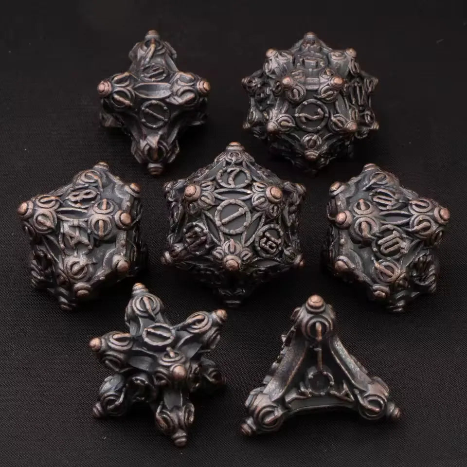 Set de dés complet pour JDR - Mécanisme Antique