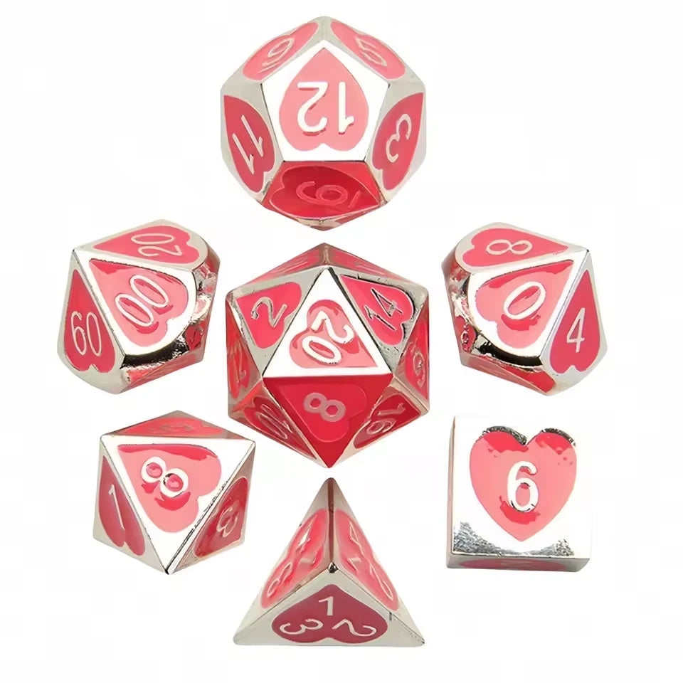 Set de dés complet pour JDR - Mille Cœurs