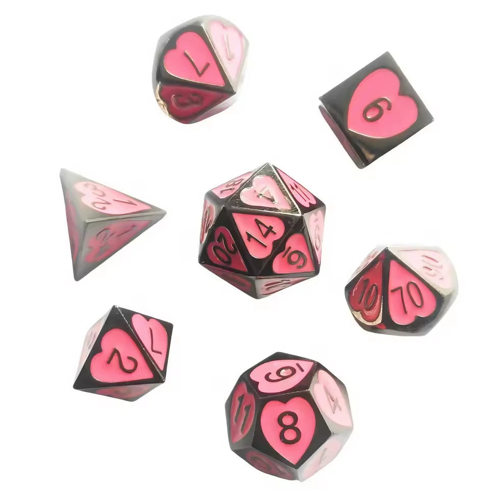 Set de dés complet pour JDR - Mille Cœurs