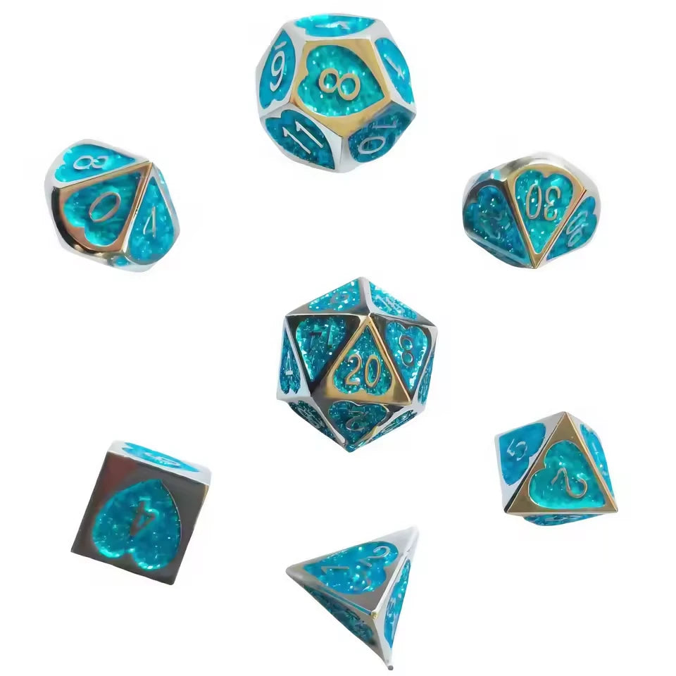 Set de dés complet pour JDR - Mille Cœurs