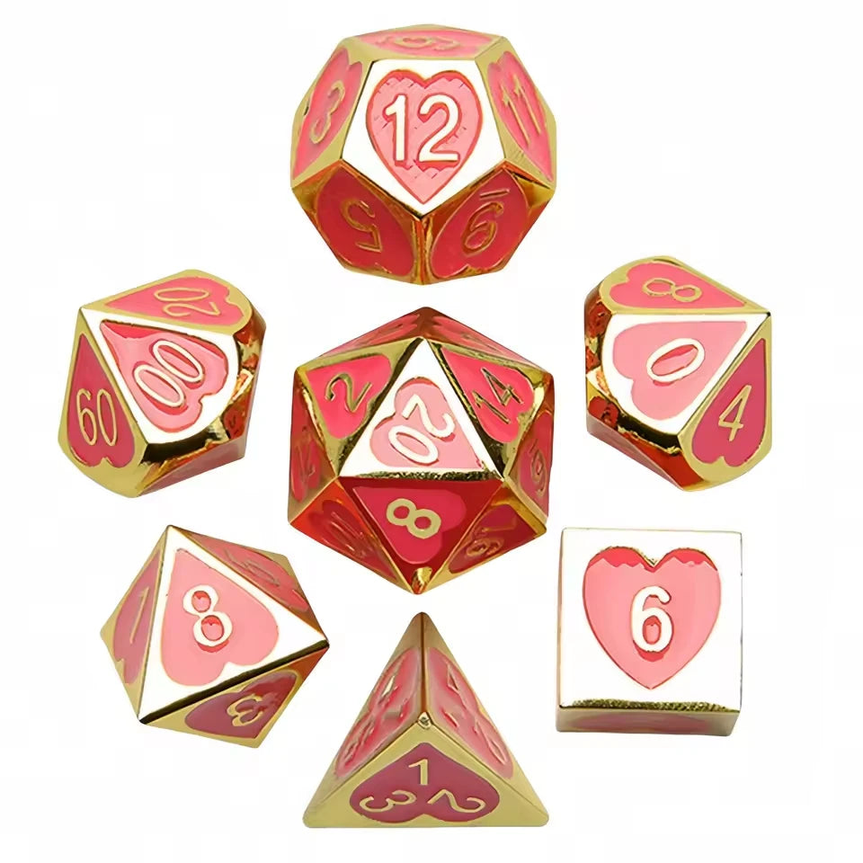 Set de dés complet pour JDR - Mille Cœurs