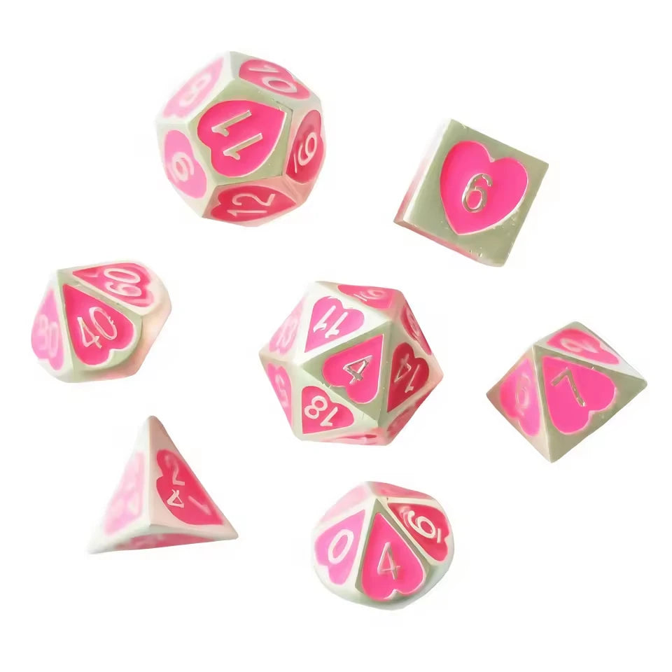 Set de dés complet pour JDR - Mille Cœurs