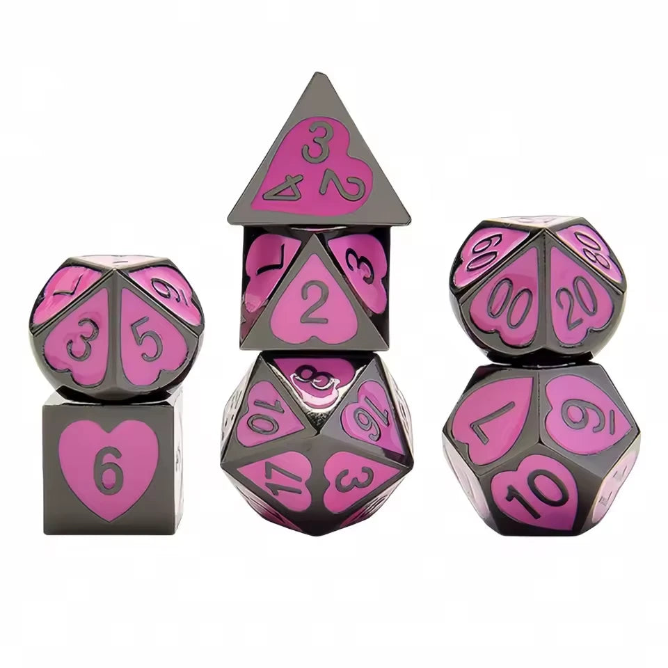 Set de dés complet pour JDR - Mille Cœurs