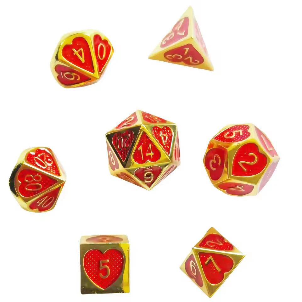 Set de dés complet pour JDR - Mille Cœurs