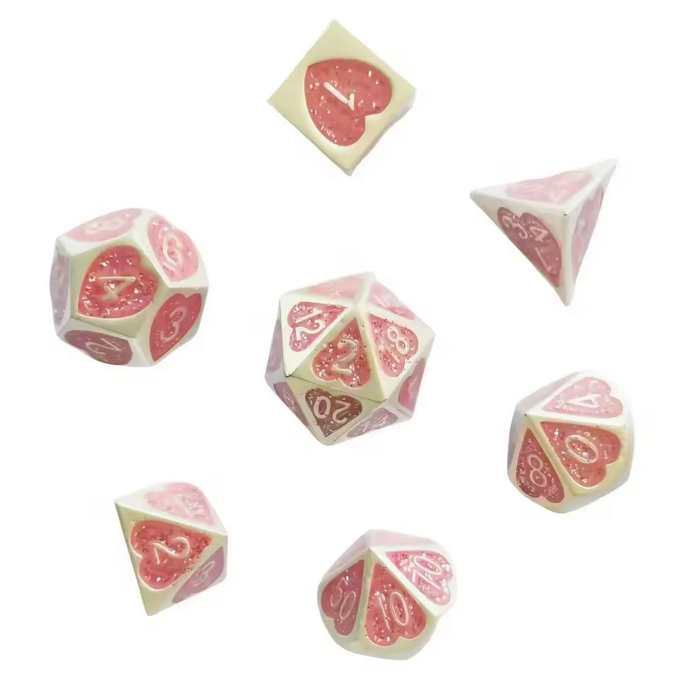 Set de dés complet pour JDR - Mille Cœurs
