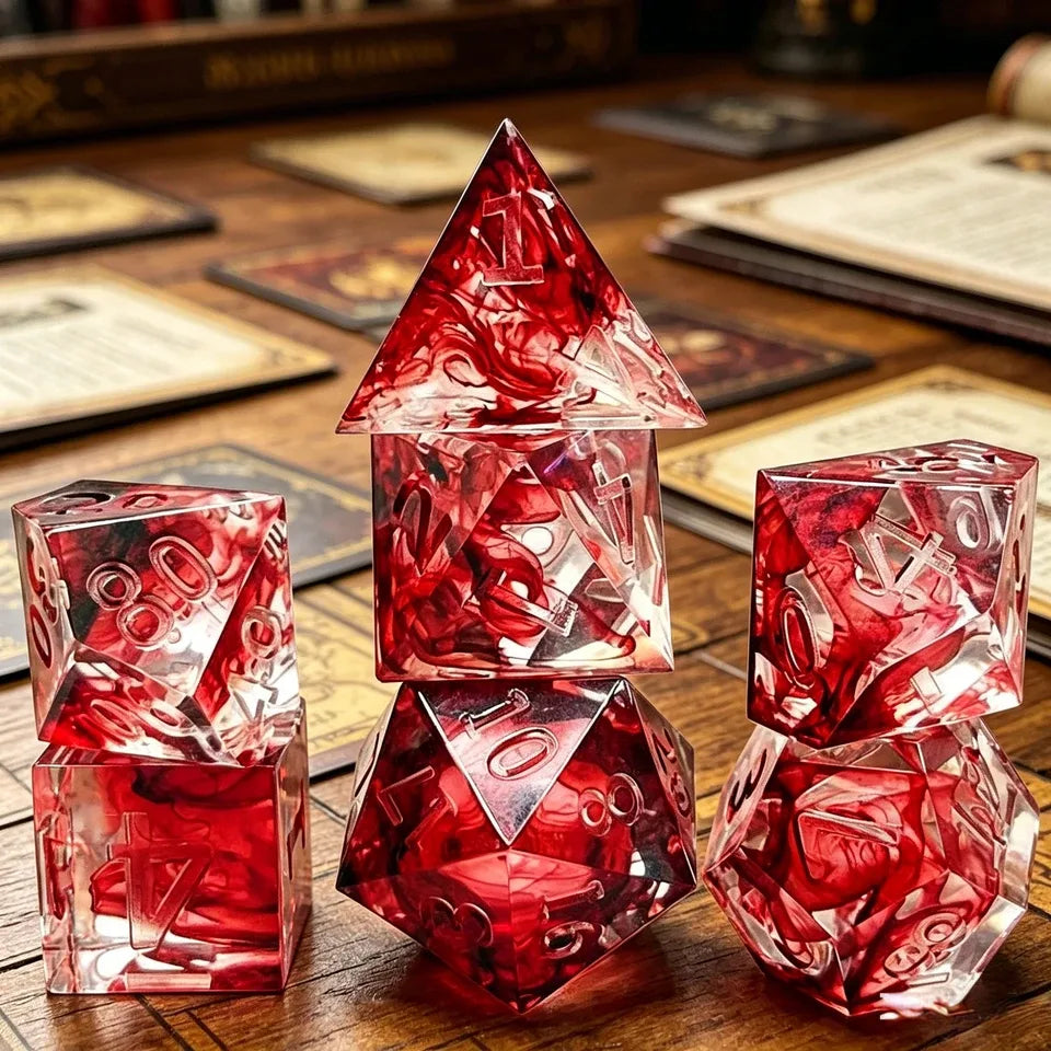 Ensemble de 10 dés à 6 faces (d6) : Rouge Infernal Ensemble de 10 dés à 6 faces (d6) : Rouge Infernal