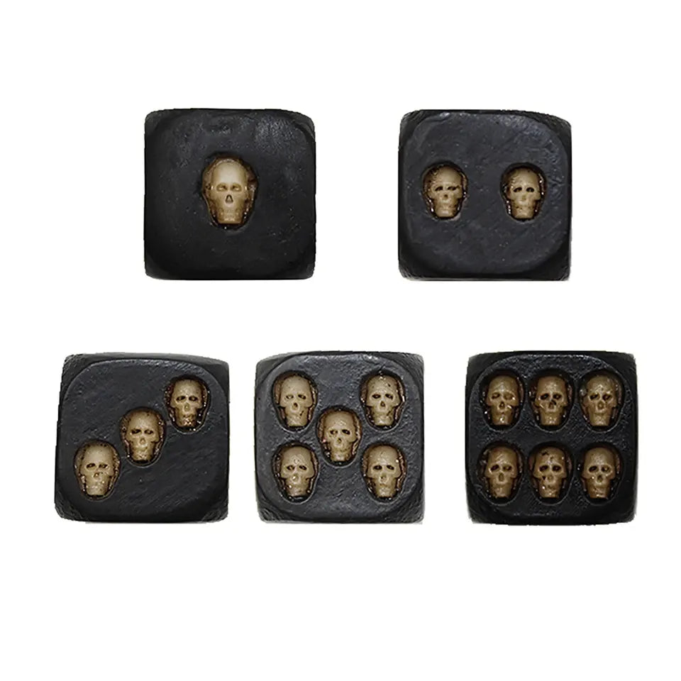 Numéros en Crâne – Dés 6 faces (d6) pour JDR
