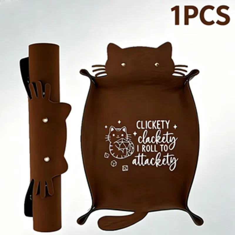 Plateau à dés chat en PVC pliant JDR de table