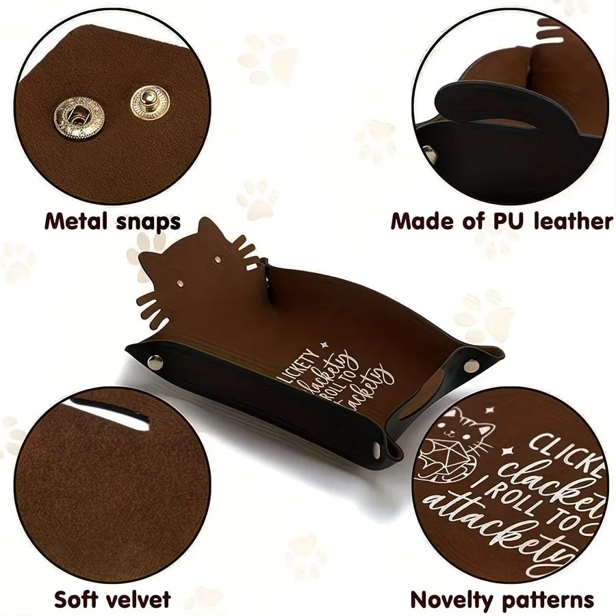 Plateau à dés chat en PVC pliant JDR de table