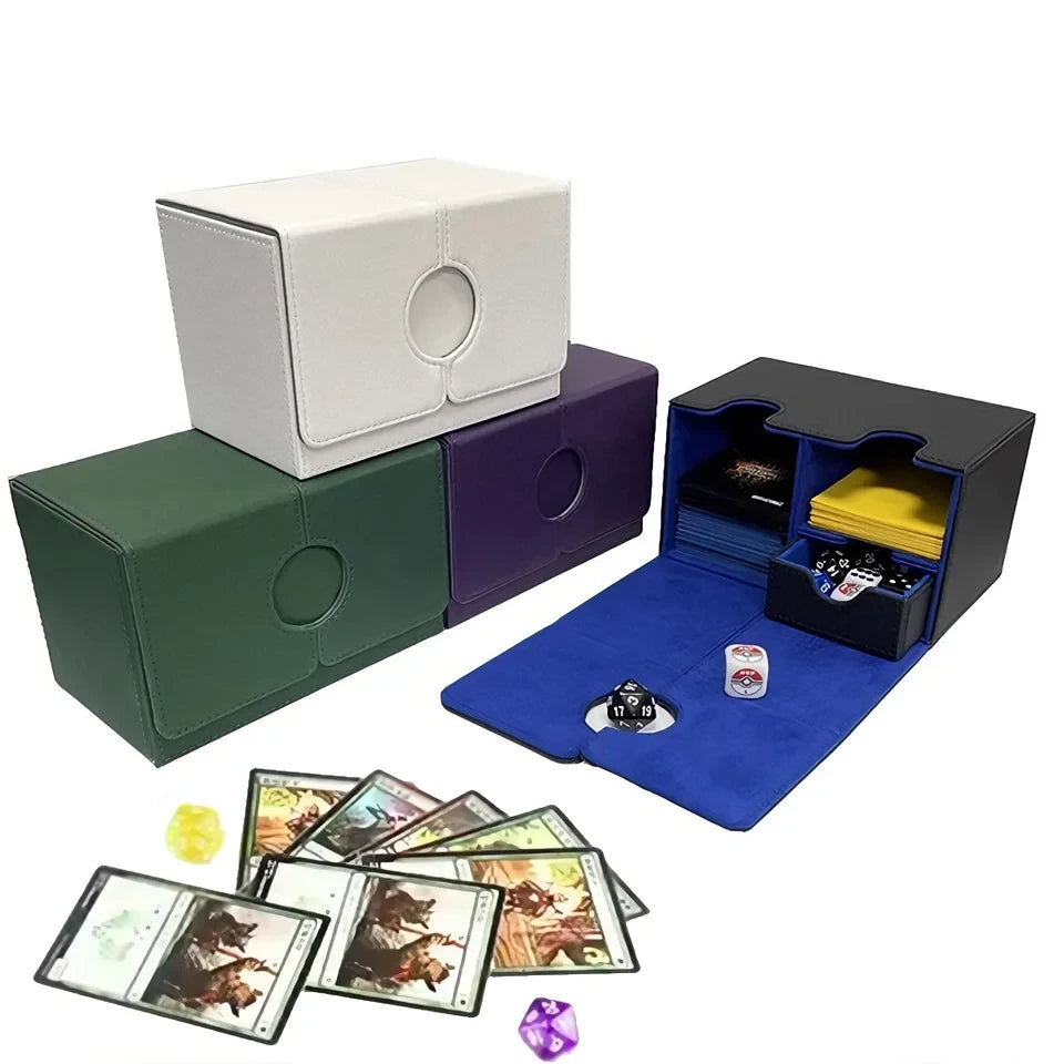 Plateau à dés et rangement cartes JDR boîte aimantée