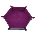 Plateau à dés hexagonal double face cuir velours