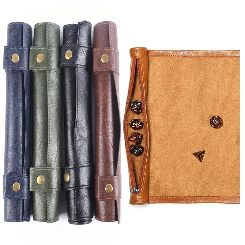 Plateau à dés zippé en similicuir RPG DnD