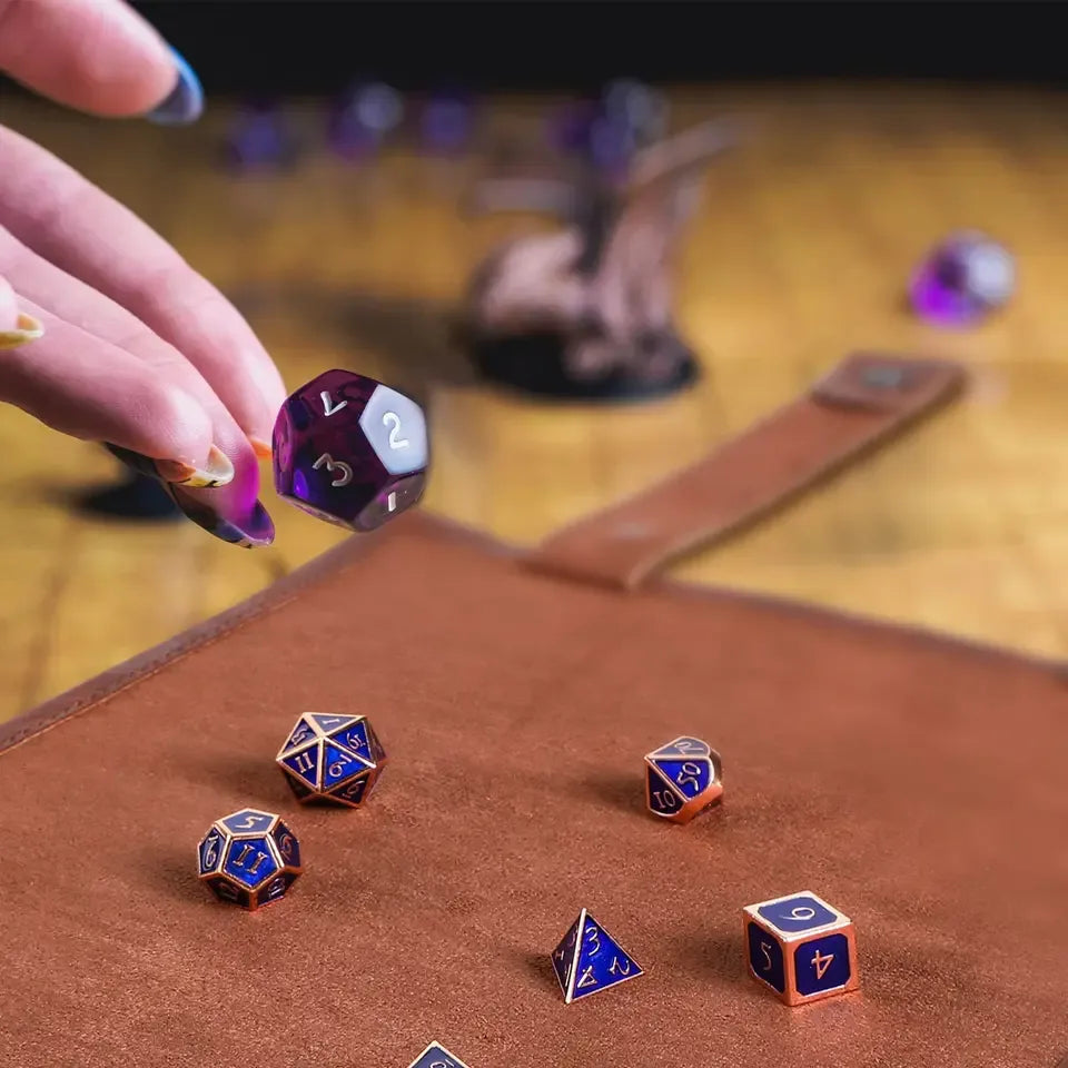Plateau à dés zippé en similicuir RPG DnD