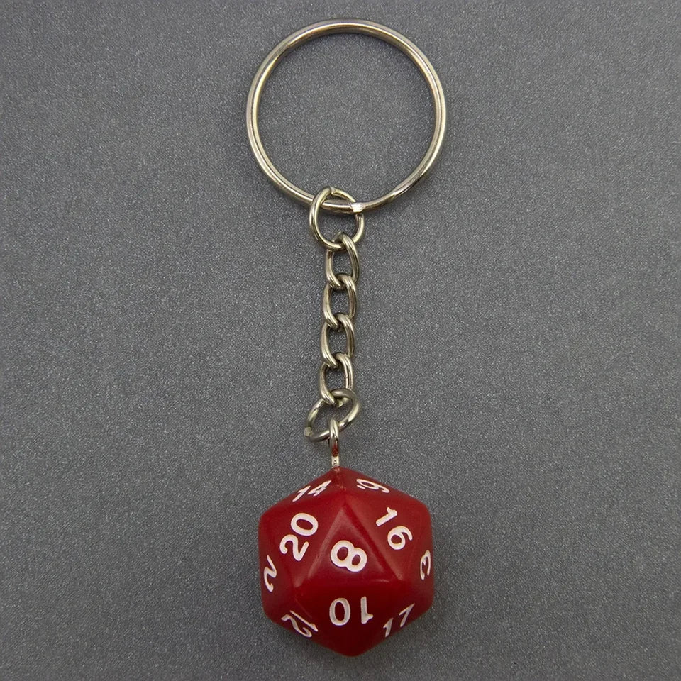 Porte clés d20 en résine opaque