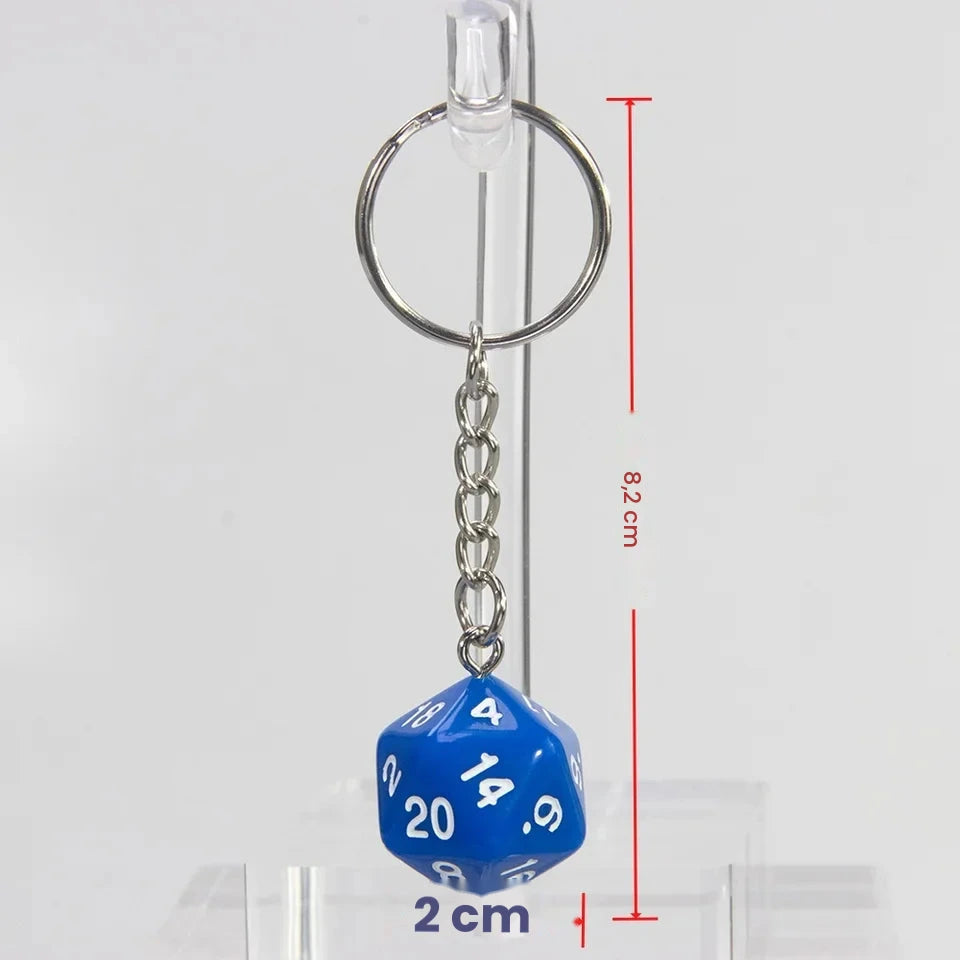 Porte clés d20 en résine opaque