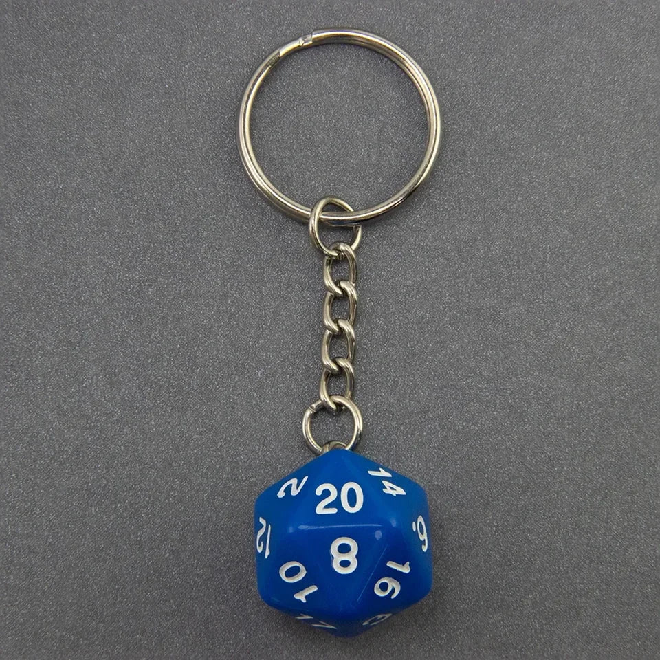 Porte clés d20 en résine opaque
