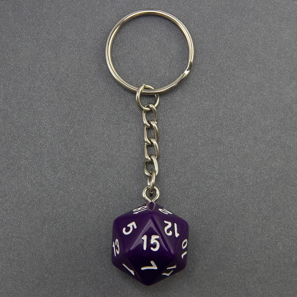 Porte clés d20 en résine opaque