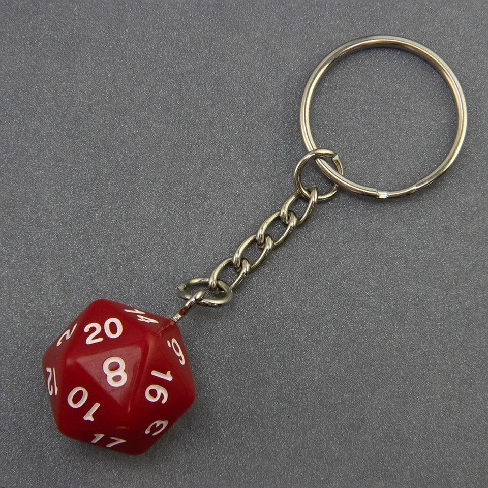 Porte clés d20 en résine opaque