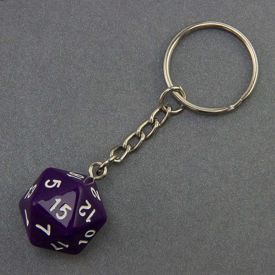 Porte clés d20 en résine opaque