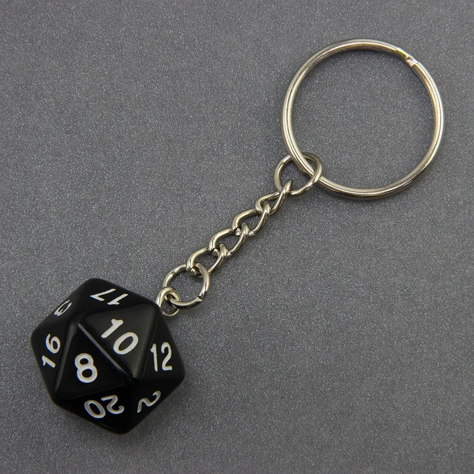 Porte clés d20 en résine opaque