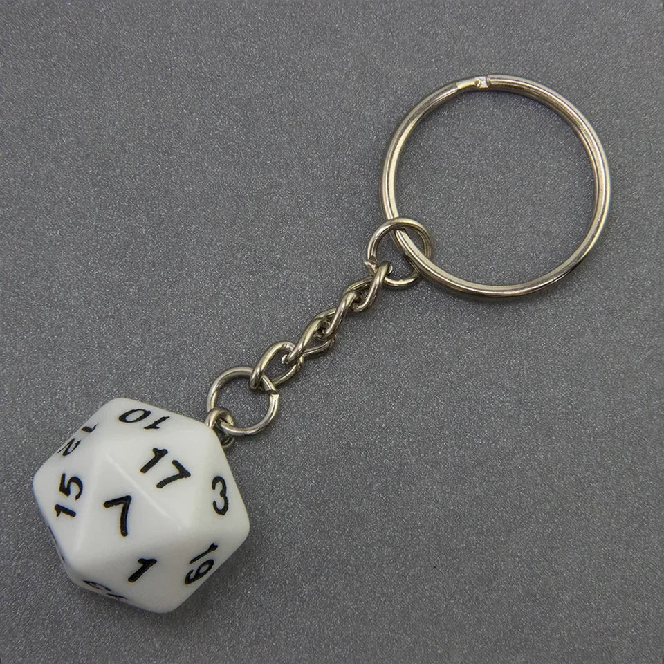 Porte clés d20 en résine opaque