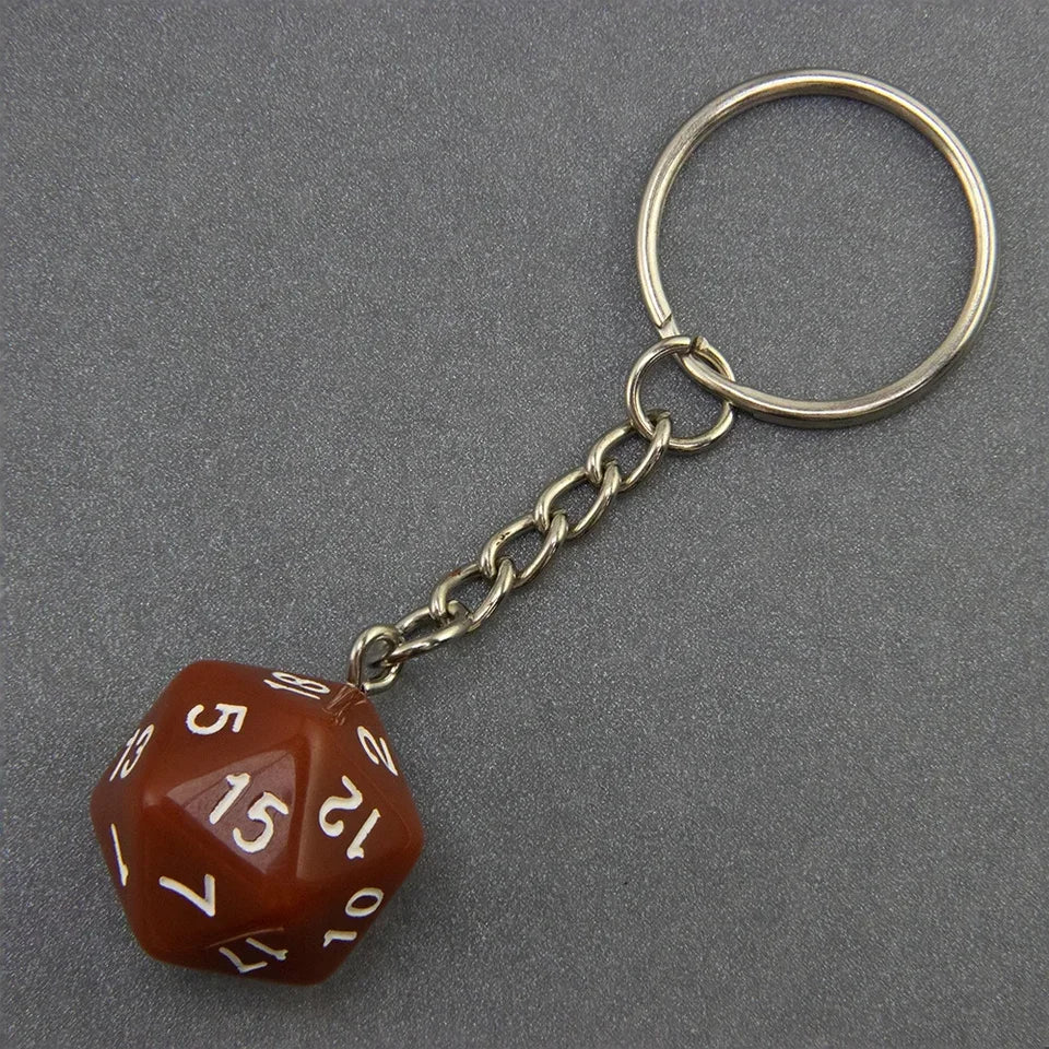 Porte clés d20 en résine opaque