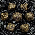 Set de dés complet pour JDR - Rouages Steampunk