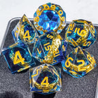 Set de dés JDR Seigneur des Anneaux Résine Bleu