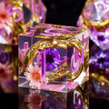 Set de dés JDR Seigneur des Anneaux Résine Fleur