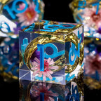 Set de dés JDR Seigneur des Anneaux Résine Fleur