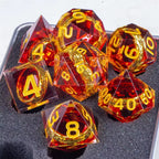 Set de dés JDR Seigneur des Anneaux Résine Rouge