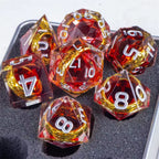 Set de dés JDR Seigneur des Anneaux Résine Rouge