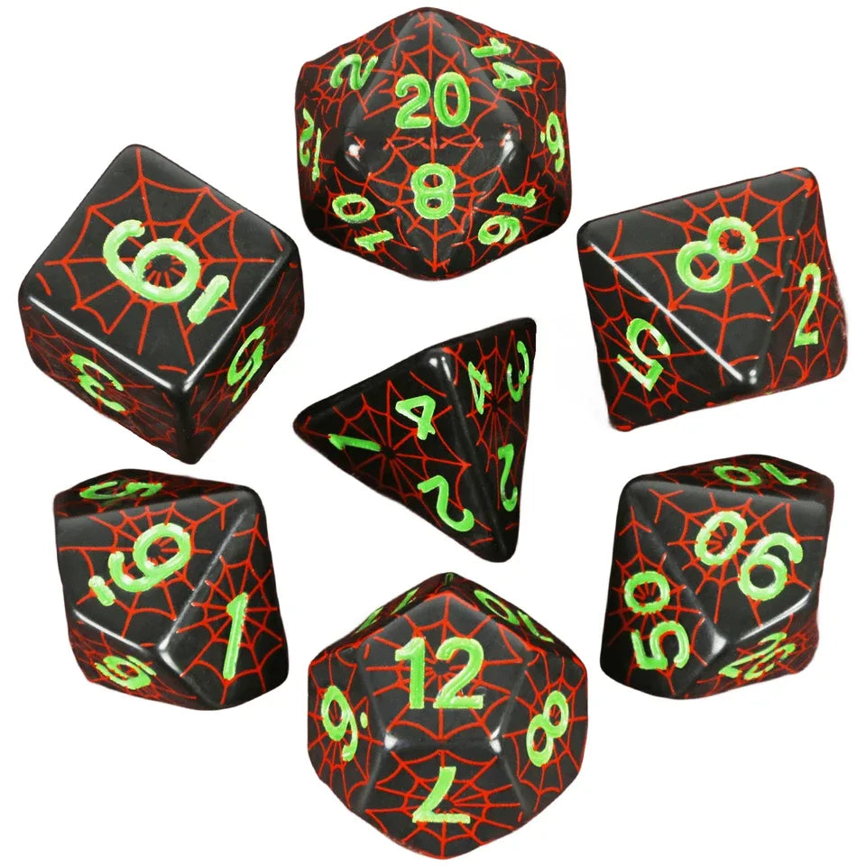 Toile d'araignée – Set de dés pour JDR