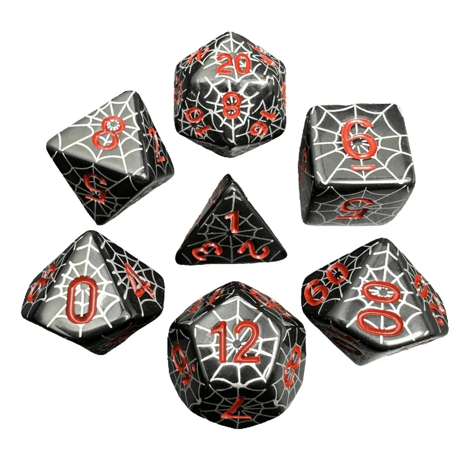 Toile d'araignée – Set de dés pour JDR