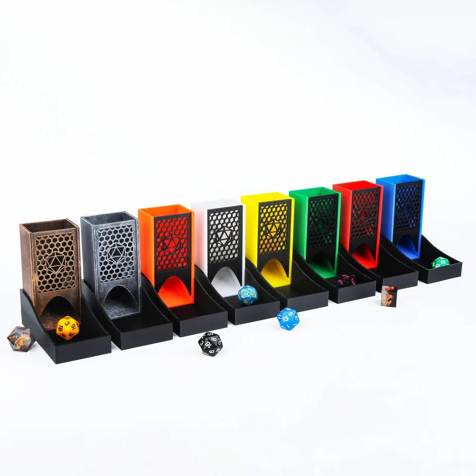 Tour à dés en plastique portable 8 couleurs JDR