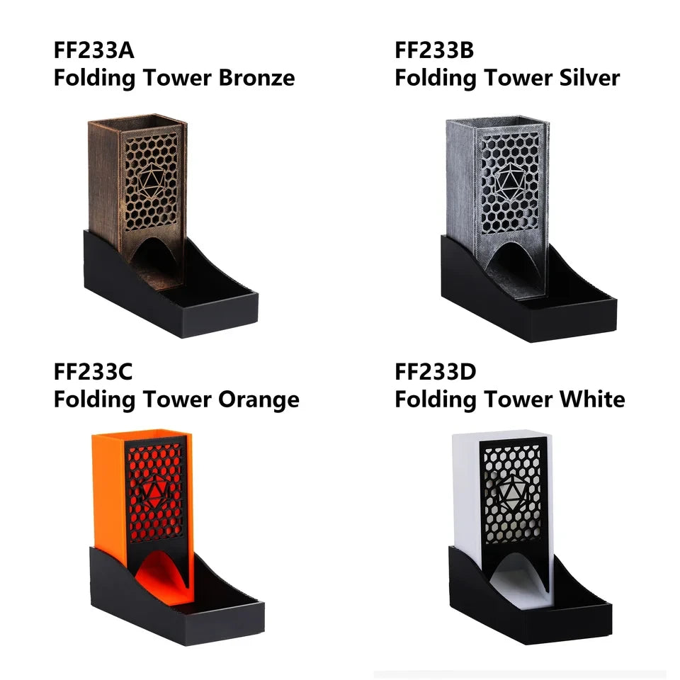 Tour à dés en plastique portable 8 couleurs JDR