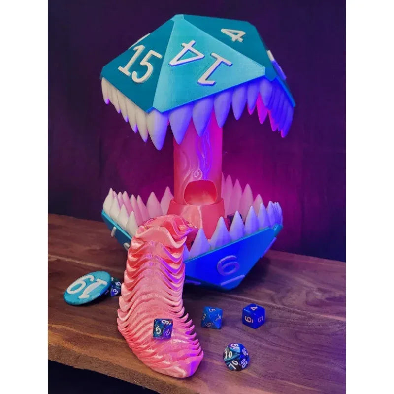 Tour à dés imprimée en 3D ornement déco bureau JDR